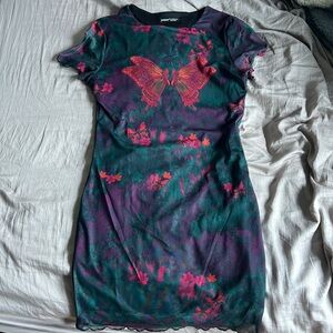 SHEIN Butterfly Mini Dress